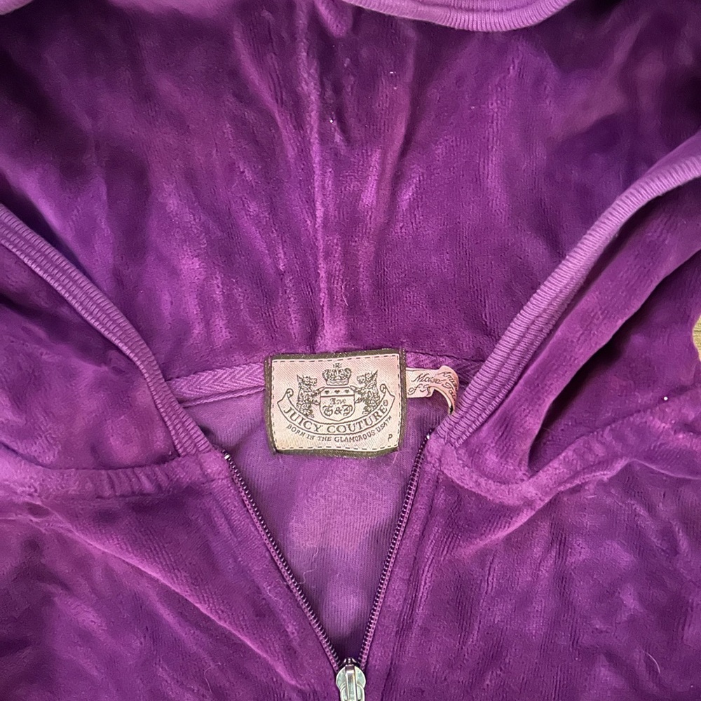 Juicy Couture velour hoodie xs - Picture 2 of 3